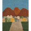 Lorenzato - Vilarejo e montanhas - ose - 1990 - 55 x 48