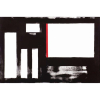 Amílcar de Castro - Abstração em branco preto e vermelho - ast - 1999 -100 x 150 - registrada no instituto Amílcar de Castro