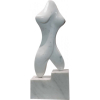 Bruno Giorgi - Torso - mármore carrara - 70 x 27 x 8 sem a base, 90 x 35 x 19 com a base