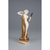 PREISS, Ferdinand<br>Vanity. Escultura de bronze e marfim sobre base de mármore.<br>Assinada no bronze.<br>22 cm de altura.<br>França, c. 1935. <br><br><i>Reproduzida em Art Deco Sculptor, de Alberto Shayo, à pág. 110; em Art Deco and Other Figures de Bryan Catley, à pág. 264.</i>