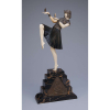 CHIPARUS, Demetre<br />Nubian Dancer. Escultura de bronze e marfim sobre base pedestal de mármore, com placa incrustada. 43,5 cm de altura. Assinada no mármore. França, c. 1935. Reproduzida em Chiparus - Master of Art Deco, de Alberto Shayo, na pág. 106 e em Art Deco and other Figures, de Bryan Catley, na pág. 80.