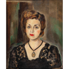ALBERTO DA VEIGA GUIGNARD<br />Retrato de Maria Portugal Milward. Ost, 65 x 53 cm. Assinado e datado de 1943 no cse.