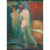 MARQUES JR. Figura feminina ao espelho. Ost, 81 x 60 cm. Assinado, situado Paris e datado de 1921 no cie. 