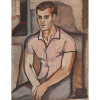 ALDO BONADEI - Figura masculina - Óleo sobre tela - 77 x 60 cm - 1964 - Assinado e datado no cie
