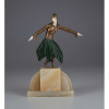CHIPARUS, Demetre - Starlight. Escultura de bronze patinado - e marfim sobre base de ônix. 32 cm de altura. - França, c. 1935.