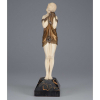 CHIPARUS, Demetre - The Little Sad One. - Escultura de bronze e marfim sobre base de mármore. - 30,5 cm de altura. - Assinada e com a marca da fundição Ettling - Paris, na base.