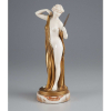 PREISS, Ferdinand - Vanity. Escultura de bronze e marfim sobre base de mármore. - Assinada no bronze. - 22 cm de altura. - França, c. 1935.