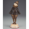 CHIPARUS, Demètre - Little Clown. - Escultura de bronze patinado e marfim sobre base de ônix. - 22,5 cm de altura.