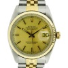 Relógio Rolex DateJust. Caixa e Pulseira e Aço e Ouro. Tamanho da Caixa 36mm. Movimento Automático. Funções: Horas, Minutos, Segundos e Calendário com Cambio Rápido. Visor em Acrílico.