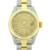 Relógio Rolex Oyster Perpetual Date. Caixa e pulseira em aço e ouro, Tamanho da caixa 26mm. Funções: Horas, Minutos, Segundos e Calendário. Visor em cristal de safira. Movimento automático. Acompanha manual. 