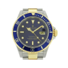 Relógio Rolex Submariner . Caixa e pulseira em aço e ouro. Tamanho da caixa 40mm. Funções: Horas, Minutos, Segundos e Calendário. Visor em cristal de safira. Movimento Automático. Acompanha estojo 