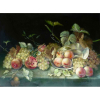 CELSO de OLIVEIRA – Pintura acadêmica sobre tela de linho,representando Flores e Frutas. Medidas : 60x80cm e com moldura: 74x94cm.Assinado frente e verso. ACID.