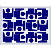 Azulejos –Painel com 12 azulejos medindo 15x15 cm cada, com etiqueta da Fundação Athos Bulcão no Verso . Medidas do Painel 70x52cm.