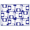 Athos Bulcão - Azulejos - SCN - Brasília<br />Painel com 12 azulejos medindo 15x15 cm cada, com etiqueta da Fundação Athos Bulcão no Verso . Medidas doPainel50x70cm. Fundo azul.