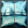 Carlos Eduardo Zimmermann | Embrulho Azul | Pastel Encerado | Medidas da obra 68c68cm | Assinatura no verso 