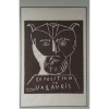 Linogravura do artista Picasso - Exposition Vallarios 1955 assinado - 88 X 58 cm.