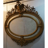 Grande epelho de madeira entalhada finamente dourado .Europa Séc XIX - 130 x 126 cm com moldura - só espelho 75 x 108 cm.