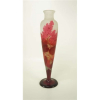 Gallé - Grande vaso em pasta de vidro com decoração floral - 52,5 cm de diâm. Ass.