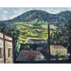 CÂNDIDO PORTINARI - (São Paulo/Brodowski 1903 - Rio de Janeiro 1962) Paisagem de Petrópolis - OSM -Acie - 1952 - 31 x 37 cm Reproduzido no Catálogo Raisonné Vol II pág 349 (FCO 2099)