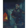 Leopold H. Mielich - (Atribuído) Armeiro Mouro - OST / CIE - 114 x 93 cm.Bela obra de grande qualidade pictórica guarnecida por moldura trabalhada com tema orientalista.