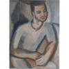 ALDO BONADEI - Figura masculina - OST/CIE - dat 1948 - 74 x 55 cm.