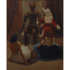 A. Ianelli - Sem Título - (O Contador de historias) - Óleo sobre tela / Cid - 1954 - 73 x 60 cm