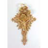 Grande crucifixo de ouro 18k . Bahia Sec XVIII - 8,5 x 5,5 cm