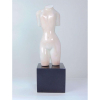 Bruno GIORGI - Escultura de mármore branco - Torso feminino - 41 cm alt.