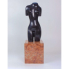 Bruno Giorgi - Torso de mulher - mármore preto, assinado - altura 39cm