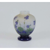 Daun Nancy - Vaso de vidro artístico - 16 cm alt, 13 cm diâm.
