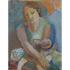 YOLANDA MOHALI - Maternidade - Técnica mista: guache. ecoline e aquarela/CID - 60 x 47 cm.