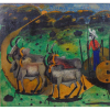 José Antonio da Silva - Carro de Boi - OST - ass. cie - 1955 - 56x60 cm.