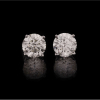 VIVARA - Par de brincos solitários de ouro branco 18k e diamantes lapidação brilhante regulando 1,00ct cada. Cerca de 2,6g. Acompanha certificado.