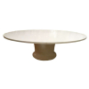 Mesa oval de fibra de vidro branca - design Jorge Zalzupin - década de 60 - comprimento 243cm e altura 72cm