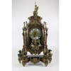 Importante relógio de mesa em Bronze ormolu ,com trabalho Boulle em fino latão e Tartaruga , decorado por cariatides e cavalos, encimado por escultura de Minerva , mostrador com detalhes em esmalte ,obra de rara dimensão , 110 x 62 x 30 cm. França Sec XIX.(necessita revisão na maquina)