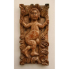 Talha em madeira com policromia, representando figura de anjo, 80cm x 40cm, Bolívia, Séc. XVIII.