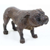 Escultura em bronze representando bulldog, 15 x 31 x 12cm, Áustria.