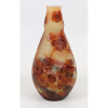 GALLÉ EMILLE -Belo vaso de vidro artístico decorado com motivos florais , estilo e época Art Noveaux . França Sec XIXXX. 25 cm alt
