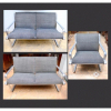 Conjunto com dois sofás e uma poltrona da Forma, sofás medindo 71 x 122 x 77cm e poltrona 71 x 65 x 77cm.