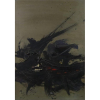 KAZUYA SAKAI -(Argentina, n. 1927 – Estados Unidos, d. 2001)- Pintura Nº 50 - OST - assinado no verso 70 X 50 cm.(Apresenta perda de matéria) Nascido em Buenos Aires com pais japoneses, Kazuya Sakai passou a maior parte de sua juventude no Japão, estudando literatura e filosofia. Após seu retorno à Argentina em 1951, Sakai, um pintor autodidata, dedicou-se às artes visuais, tornando-se um promotor da cultura japonesa em seu novo ambiente. Mais tarde, passou períodos consideráveis de tempo nos Estados Unidos e no México, onde adquiriu novas influências e desenvolveu ainda mais seu estilo de pintura. Ao longo de sua vida, Sakai continuou a construir sua conexão com a cultura japonesa, servindo como professor de filosofia asiática e traduzindo obras da literatura japonesa e escrita budista zen em espanhol.Sakai viu em sua obra de arte - como em si mesmo - uma unificação de elementos orientais e ocidentais. Suas primeiras obras foram geométricas em grande estilo, refletindo a influência fundamental do Movimento de Arte concreta da Argentina. Com o tempo, Sakai começou a incorporar elementos da filosofia zen e linha caligráfica japonesa em sua arte. Obras desse período mostram técnicas de expressionismo abstrato e informalismo, bem como uma diversidade acentuada de materiais e uma abordagem energética da tela, ambas marcas do Grupo Gutai japonês. Em 1961, Sakai mostrou seu trabalho na Organização dos Estados Americanos na exposição Artistas Japoneses das Américas. O trabalho posterior de Sakai revisitou a geometria, desta vez assimilando linhas e círculos curvos controlados inspirados na música experimental e no jazz. Esta geometria musical utiliza elementos formais da Escola Rinpa japonesa, como cores brilhantes, simplicidade de forma e assimetria composicional, o uso vívido do que reflete o estudo próximo de Sakai sobre o trabalho de Ogata Kōrin, um notável artista rinpa.