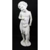 U. CAMILLE - Bela escultura de mármore estatuário de Carrara representando o Deus Eros , assinada na base . Europa Sec. XIX.- 96 cm de alt