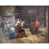 BALDERO GIORGIO LUIGI - Cena de fidalgos em interior , oleo sobre tela, C/I/D . 93 cm x 120 cm.Luigi Giorgio nasceu na Itália em meados do século 19. Desde a infância, ele desenvolveu a capacidade de pintar, decidiu estudar educação artística e, em 1860, começou a estudar na Academia Romana de Artes. Afinal, as academias criam obras de gênero, retratando espécies rurais românticas nativas da Itália com paradigmas elaborados, além de trabalhar em temas históricos.Em 1870, Baldero decidiu continuar sua educação artística e se mudou para a França e frequentou a Academia de Artes de Paris. Depois de se formar na Academia de Belas Artes, Luigi Giorgio se comprometeu a criar suas próprias obras coloridas dos gêneros esquecidos de bambu e bodegona.Ele constantemente apresenta seu trabalho em salões parisienses, caso contrário, eles não produzem impressão de experiência ... Exibindo 750 de 2659 caracteres.