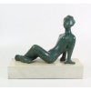 <p>Bruno Giorgi - Escultura de Bronze base de mármore 10 cm alt, 55 x 22 cm. só a escultura 35 cm alt, 46 x 19 cm. Acompanha recibo de compra da Sra. Sarah Teperman Dat 86.</p>