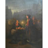 <p>JOS VAN BREE - Escola Flamenga - Figuras ao redor das mesas luz de vela - ou cena de gênero na Holanda - Séc. XVIII/XIX - OST - Ass. no CIE - 67 x 52 cm.</p>
