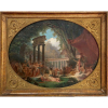 <p>PIERRE NICOLAS BRISSET - (França, 1860 - 1904). O julgamento de Paris - OST no formato oval - Não Assinado - 85 x 110 cm. (Tela necessita de reparos, no dorso Brisset Paris Rue de Malesherbes)</p>