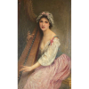 <p>CHARLES AMABILE LENOIR - Harpita - OST - CID - 113 x 70 cm Dat 1910. Lenoir nasceu em Châtellaillon, uma pequena cidade nos arredores de La Rochelle. Sua mãe era costureira e seu pai era funcionário da alfândega. Quando ele era jovem, seu pai foi transferido e a família mudou-se para Fouras. Ele não começou na vida como artista, mas em vez disso começou sua educação em um colégio de professores em La Rochelle. Após a formatura, trabalhou como professor e orientador no liceu de Rochefort. (Tela com pequeno furo)</p>