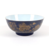 <p>Grande bowl de porcelana esmaltada, decoração Pouder Blue - China Se. XVIII.</p>
