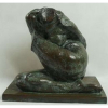 VICTOR BRECHERET -Torso , escultura de bronze patinado . 30cm alt. 33 comp. 24 prof.