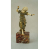 Bartelhemy - Escultura de bronze e marfim , representando mulher - 17 cm de alt ( sem mármore ) - 29 cm de alt ( com mármore ).