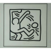 Lote com 2 Gravuras do artista Keith Haring soccer Player e soccer playersass pelo Pelé e Keith Haring - 54 x 54 cm.